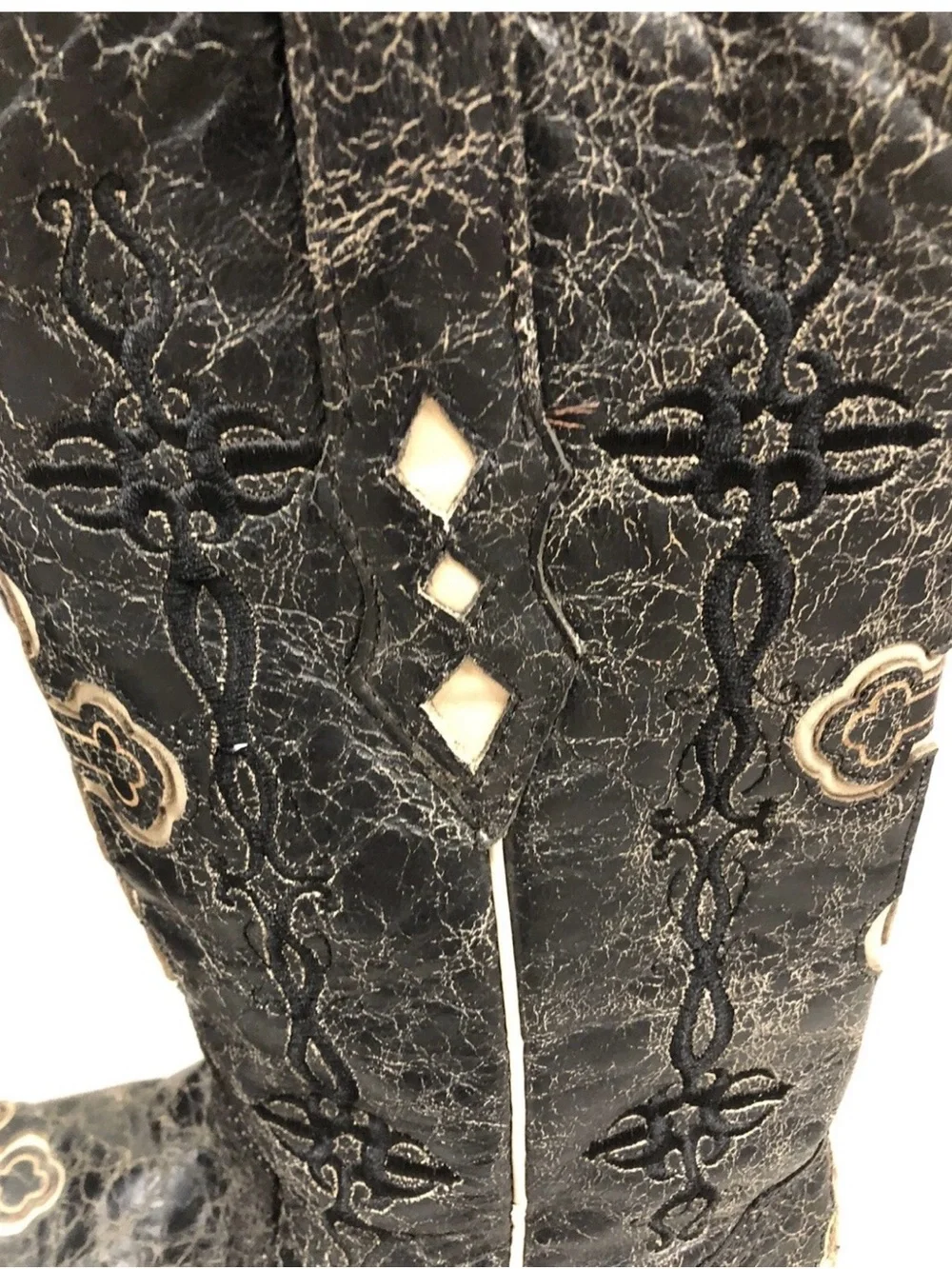 Corral Cowboy Boots Black Cross Inlay Men’s Size 9EE